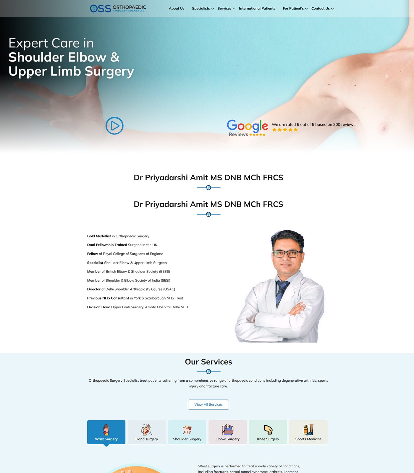 Dr. Priyadarshi Amit — medical website built by DoubleSure